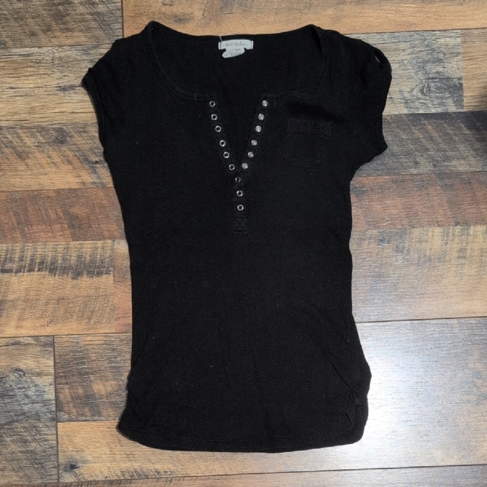 Love Rocks Black Short Sleeve Tee